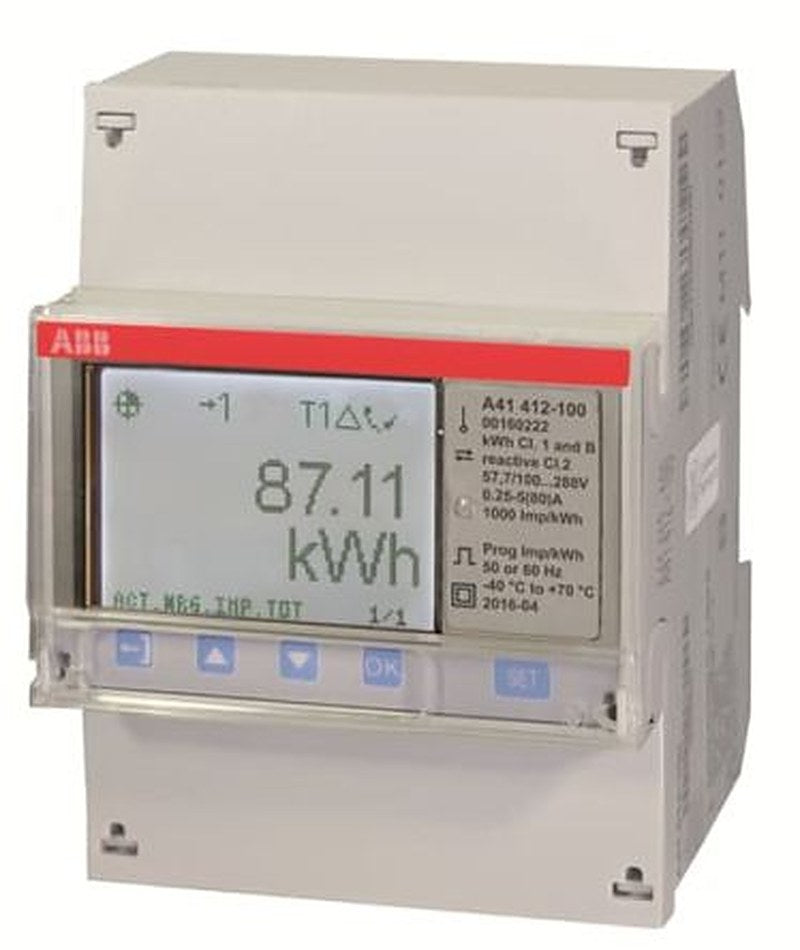 ABB 1 Phase LCD Energy Meter, Type Direct Connected