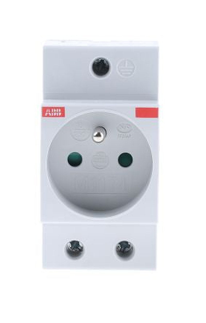 ABB M1174 Grey 1 Gang Plug Socket, 16A Indoor, Type E - French