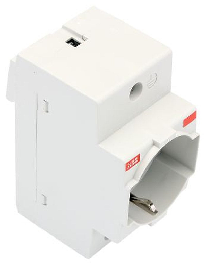 ABB Grey 1 Gang Plug Socket, 16A Indoor, Type L - Italian