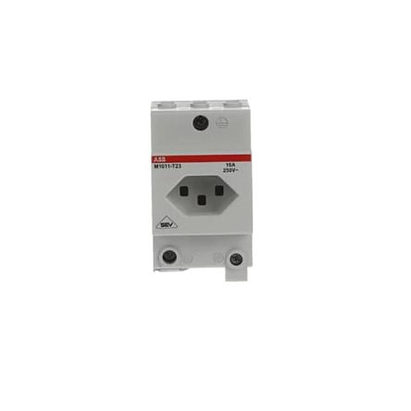 ABB M1011 Grey 1 Gang Plug Socket, 16A, Swiss