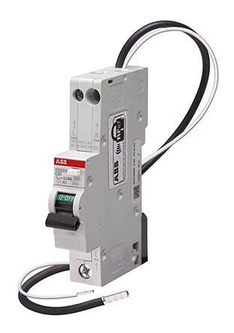 ABB Residual Current Circuit Breaker with Overload Protection, 32A Current Rating, 1-Pole, 30 mA Trip Sensitivity, Type