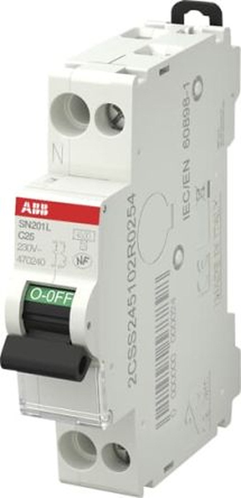 ABB SN201 SN201 Miniature Circuit Breaker, 1-Pole, 25A, Type C, 230V ac AC, 4.5 kA Breaking Capacity