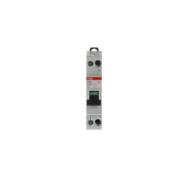 ABB SN201 Miniature Circuit Breaker, 1-Pole, 40A, Type C, 400V ac AC, 6 kA Breaking Capacity