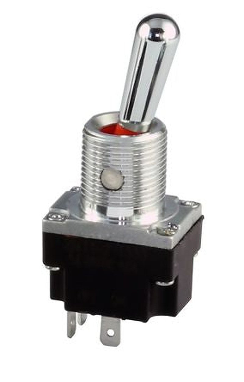 Honeywell Toggle Switch, Panel Mount, On-Off, DPST, Solder Terminal, 28 V dc, 28 V ac