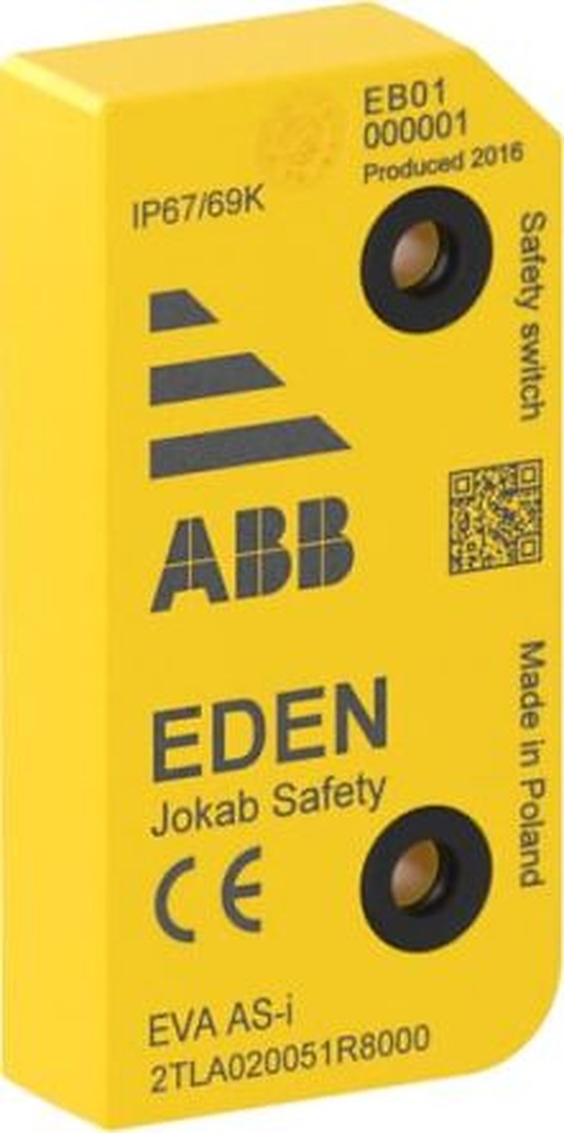 ABB Eva AS-i Series Magnetic Non-Contact Safety Switch, Thermoplastic Housing