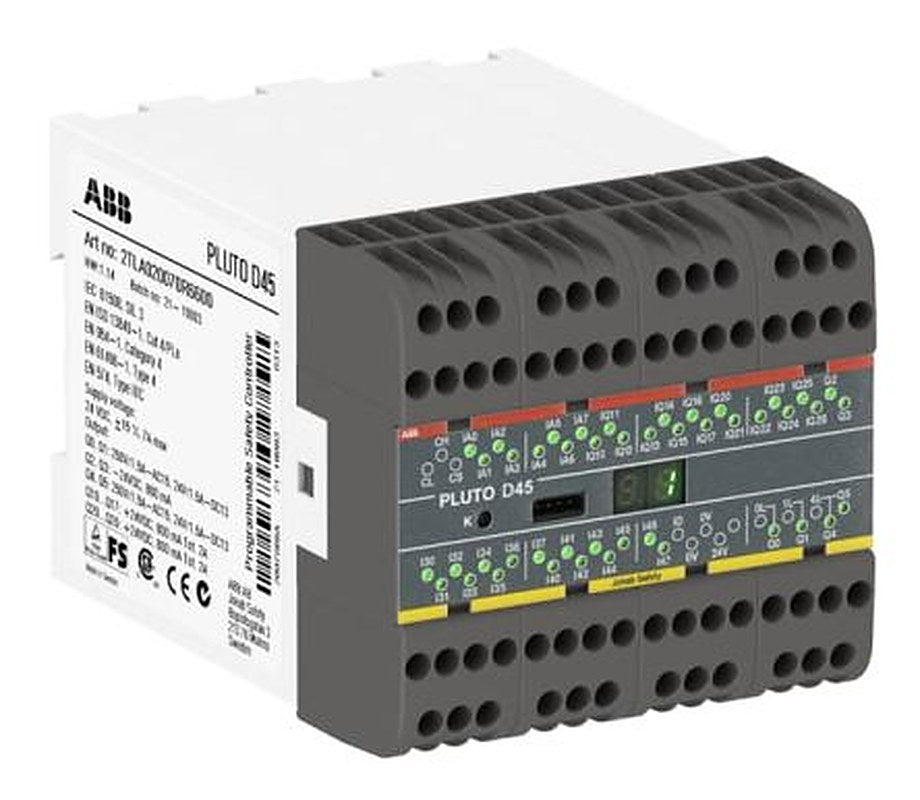 ABB Pluto Series Safety Controller, 39 Safety Inputs, 6 Safety Outputs, 24V
