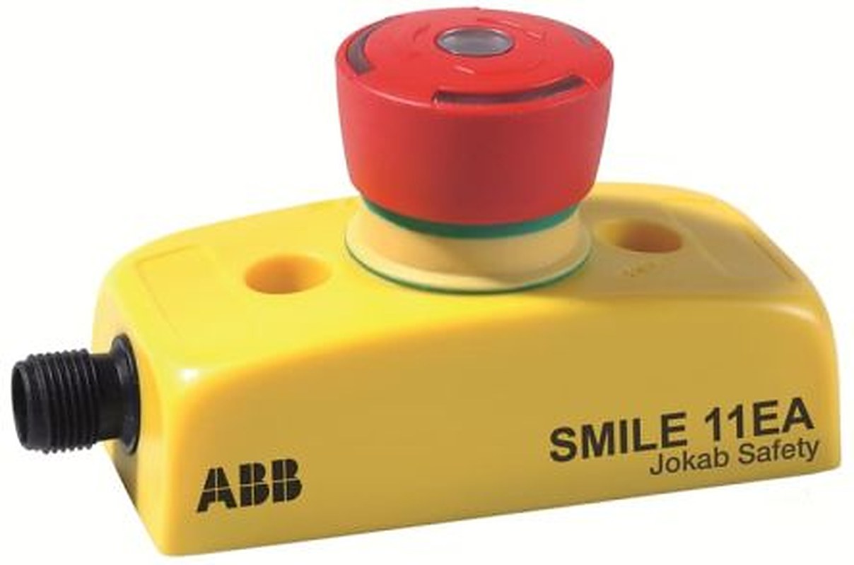 ABB Smile 11 EA Series Illuminated Emergency Stop Push Button, Screw, 2 x NC, IP67, IP69K