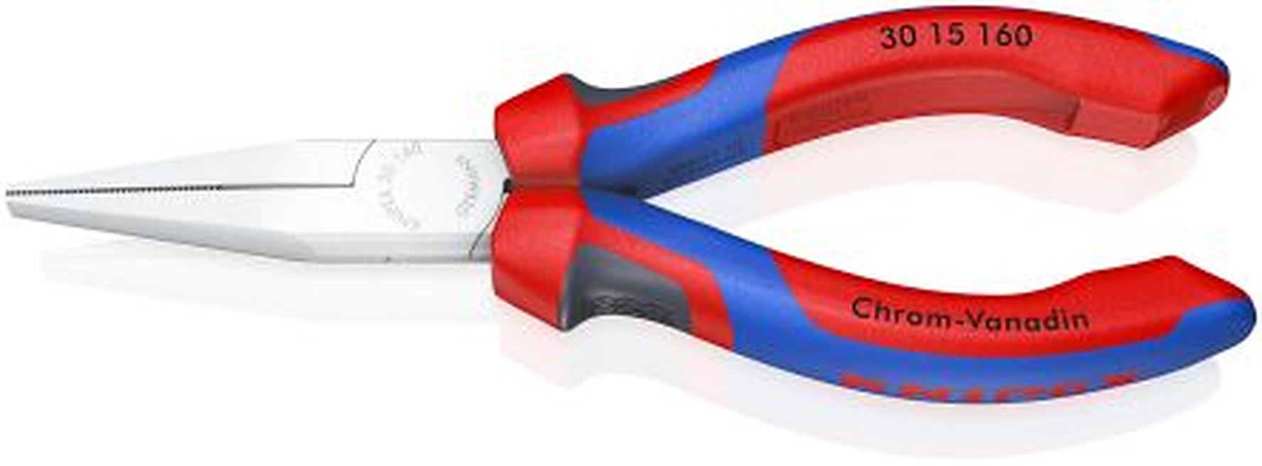 Knipex 1-Piece Long Nose Plier, 170 mm Overall, 46.5mm Jaw