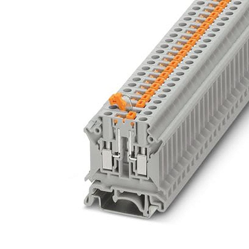 Phoenix Contact 3000563 UK 5 N-MT Series Knife Disconnect Terminal Block Grey, 1.5mm², 1-Level, Screw