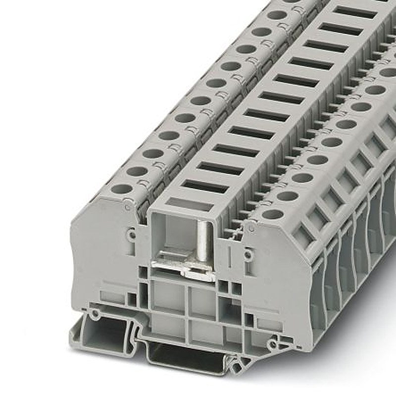 Phoenix Contact 3000565 RT 4-T-P/P Series Test Disconnect Terminal Block Grey, 0.1mm², 6 mm², 1-Level, Bolt