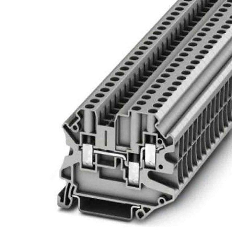 Phoenix Contact 3000608 UT 4 Series Feed Through Terminal Block Grey, 0.14mm², 6 mm², 1-Level, Screw, IECEx/ATEX