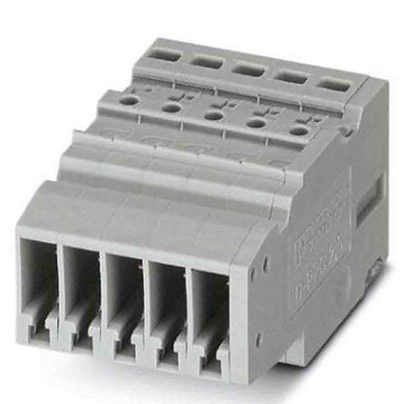 Phoenix Contact PPC Series Pluggable Terminal Block, 5-Contact, 5.2 mm Pitch, 1 Row, 3000659