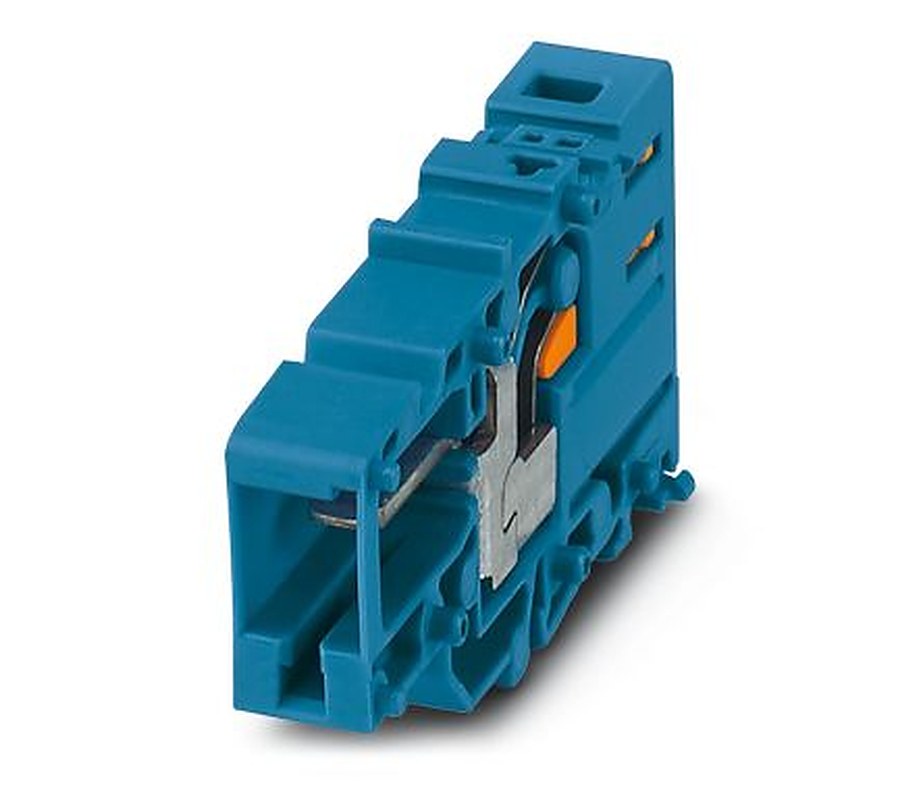 Phoenix Contact PPC 6/1-L BU Series Pluggable Terminal Block, 1-Contact, 8.2 mm Pitch, 1 Row, 3000691