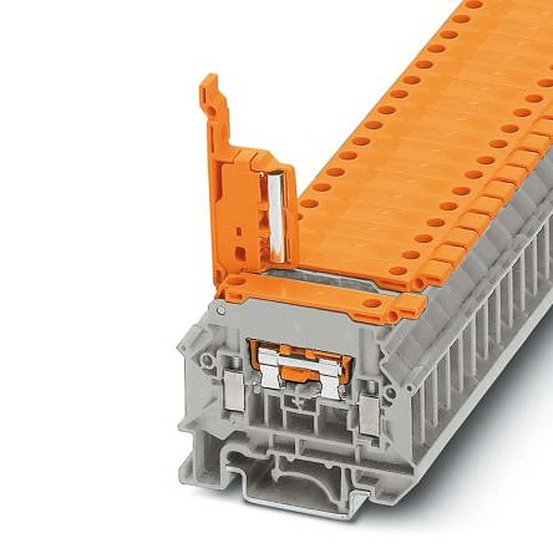 Phoenix Contact 3000752 UK 5-HEDI N GY Series Disconnect Terminal Block Grey, Orange, 0.2mm², 6 mm², 1-Level, Screw