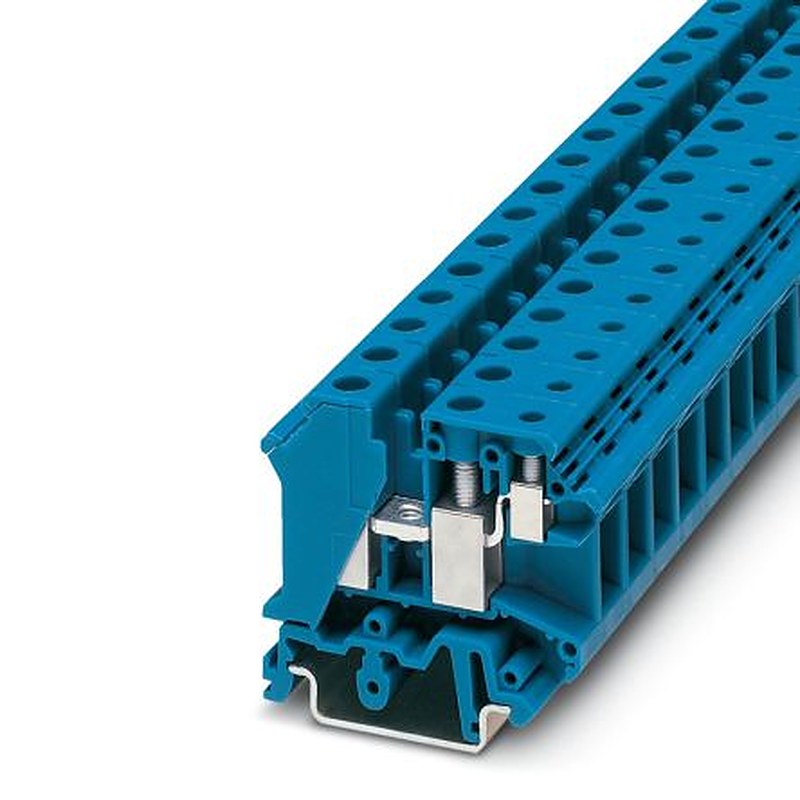 Phoenix Contact 3001475 UK 10-PLUS BU Series Feed Through Terminal Block Blue, 10mm², 1-Level, Screw