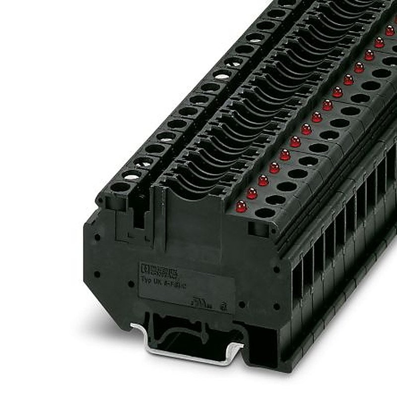 Phoenix Contact 3001925 UK 6-FSI/C-LED12 Series Fuse Modular Terminal Block Brown, 6mm², 2-Level, Screw