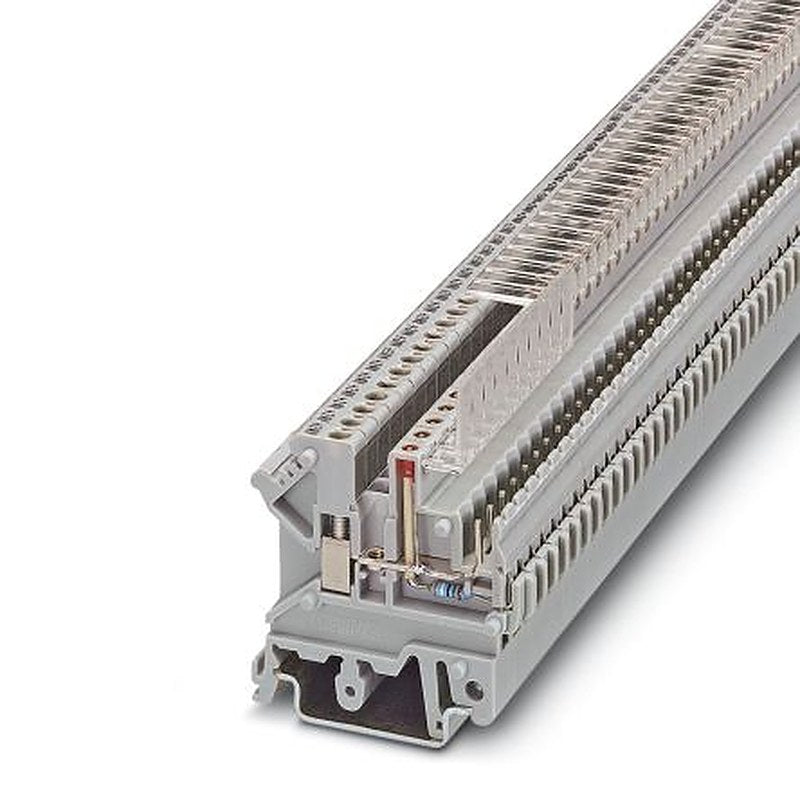 Phoenix Contact 3002076 UK 3-MVSTB-5 Series Feed Through Terminal Block Grey, 2.5mm², 1-Level, Screw