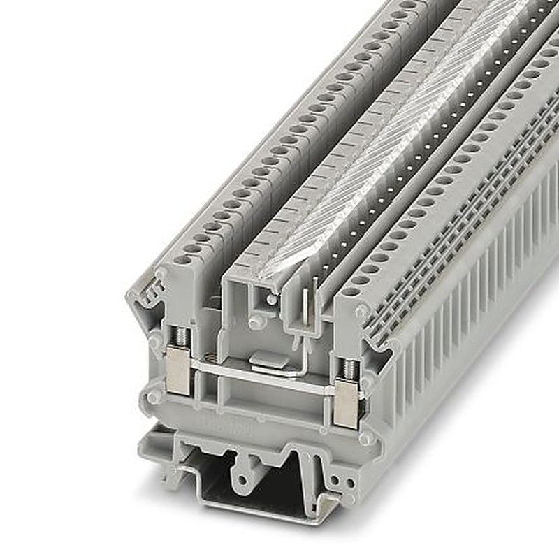 Phoenix Contact 3002131 UK 3D-MSTBV-5.08 Series Feed Through Terminal Block Grey, 4mm², 1-Level, Screw