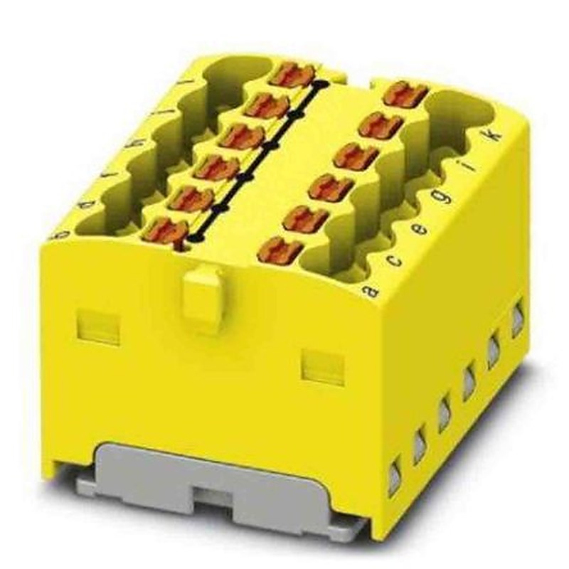 Phoenix Contact Distribution Block, 12 Way, 450V, 17.5A, Yellow