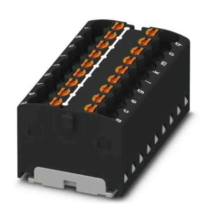 Phoenix Contact Distribution Block, 18 Way, 450V, 17.5A, Black