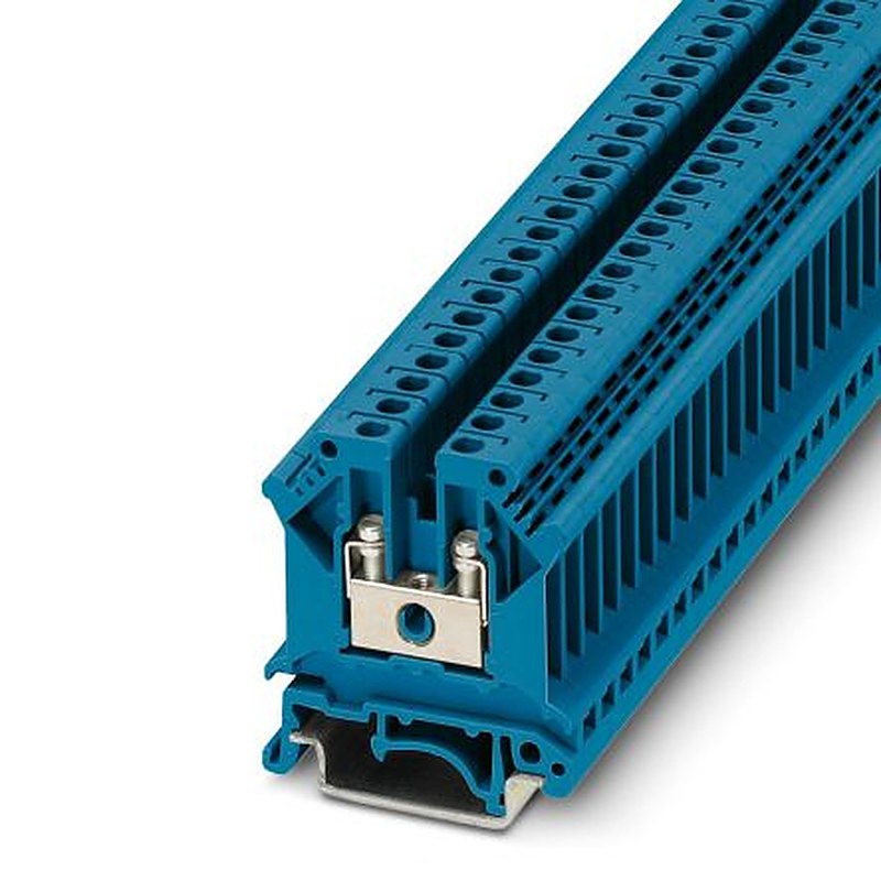 Phoenix Contact 3004090 UK5 BU Series Feed Through Terminal Block Blue, 0.2mm², 4 mm², 1-Level, Screw