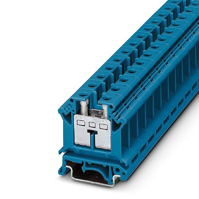 Phoenix Contact 3006205 UIK 16 BU Series DIN Rail Terminal Block Blue, 25mm², 2.5 mm², 1-Level, Screw