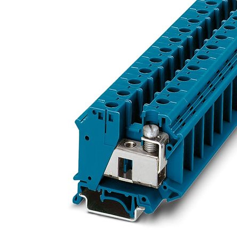 Phoenix Contact 3006302 UIK 35 BU Series DIN Rail Terminal Block Blue, 35mm², 1-Level, Screw