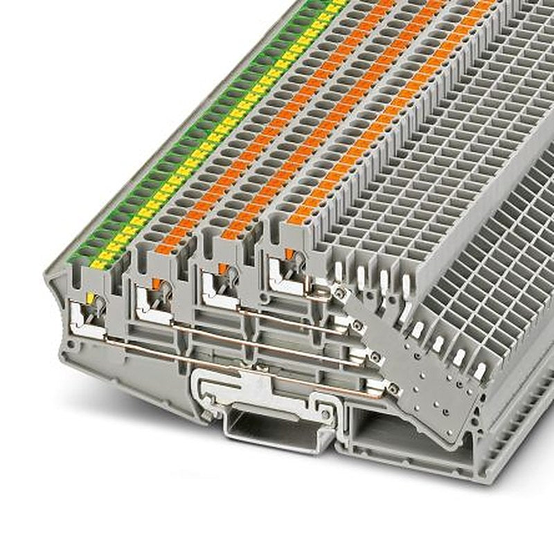 Phoenix Contact PT Series Non-Fused Terminal Block, 12-Way, 12AWG, 26 AWG Wire, 10A Push-in