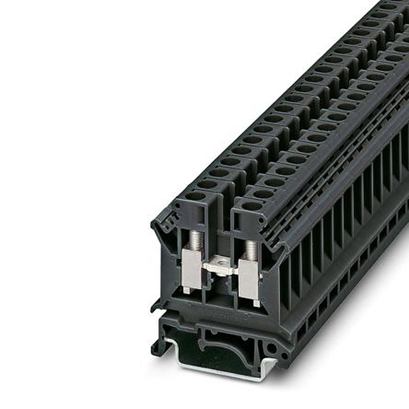 Phoenix Contact 3022328 UK 10 N BK Series Feed Through Terminal Block Black, 0.5mm², 16 mm², 1-Level, Screw