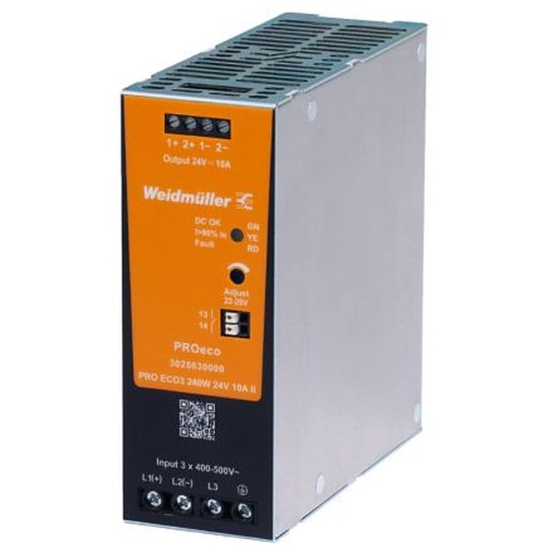 Weidmüller Power Supply, 3025630000 28V, 10A, 269.7 VA, Input 320V ac to 575V ac