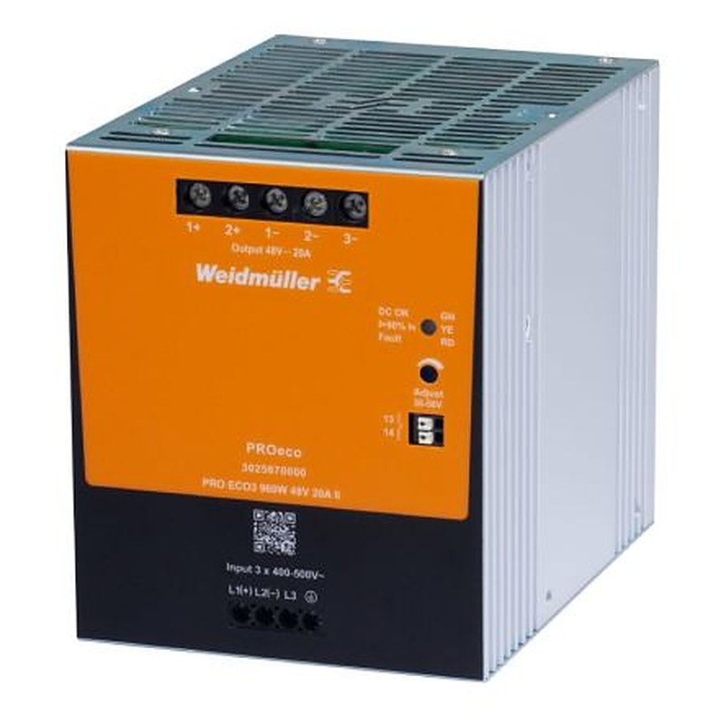 Weidmüller Power Supply, 3025660000 28V, 40A, 1032.3 VA, Input 320V ac to 575V ac