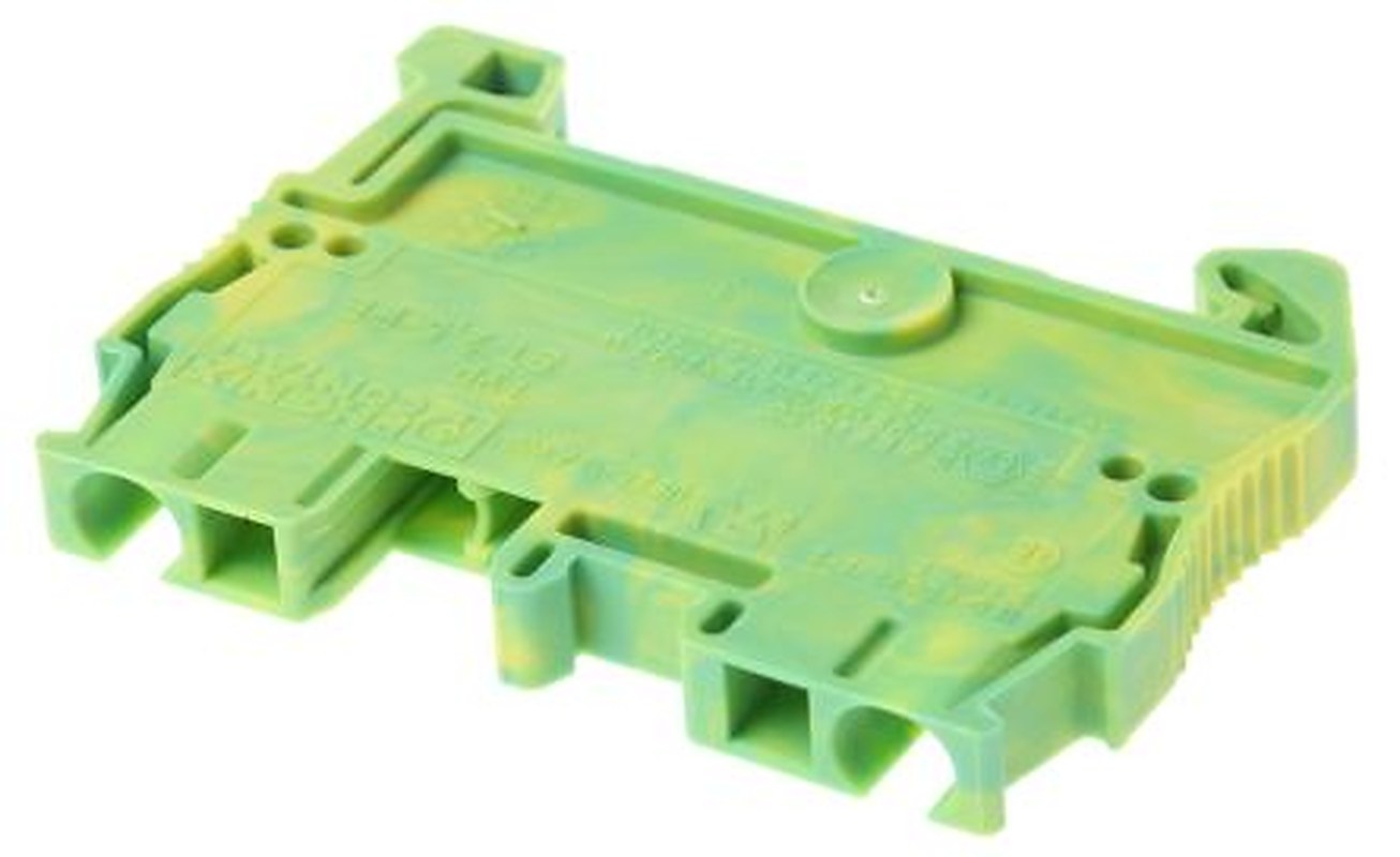 Phoenix Contact 3031238 ST 2.5-PE Series DIN Rail Terminal Block Yellow, Green, 0.08mm², 4 mm², 1-Level, Spring Cage