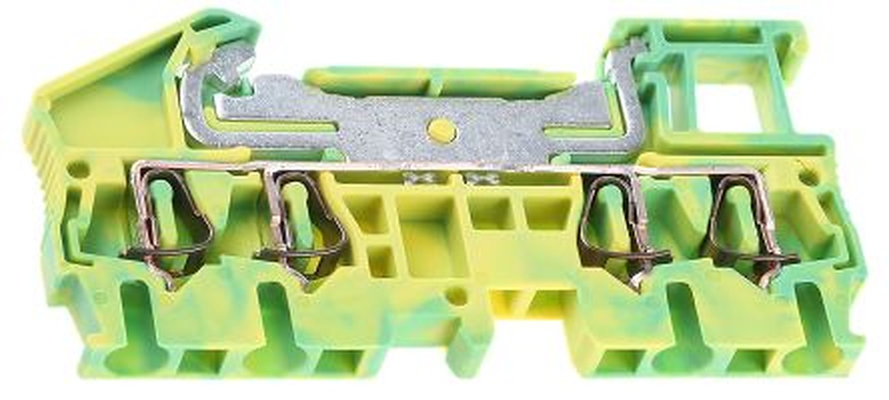 Phoenix Contact 3031322 ST 2.5-QUATTRO-PE Series Earth Terminal Block Yellow, Green, 2.5mm², 1-Level, Spring Cage,