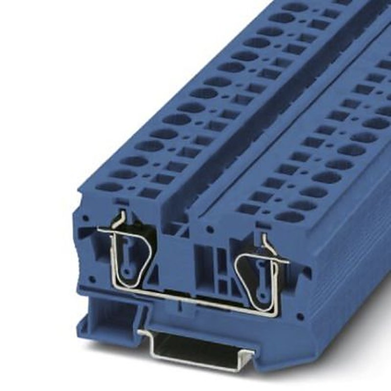 Phoenix Contact 3031490 ST 6 BU Series Feed Through Terminal Block Blue, 0.2mm², 10 mm², 1-Level, Spring Cage, IECEx,