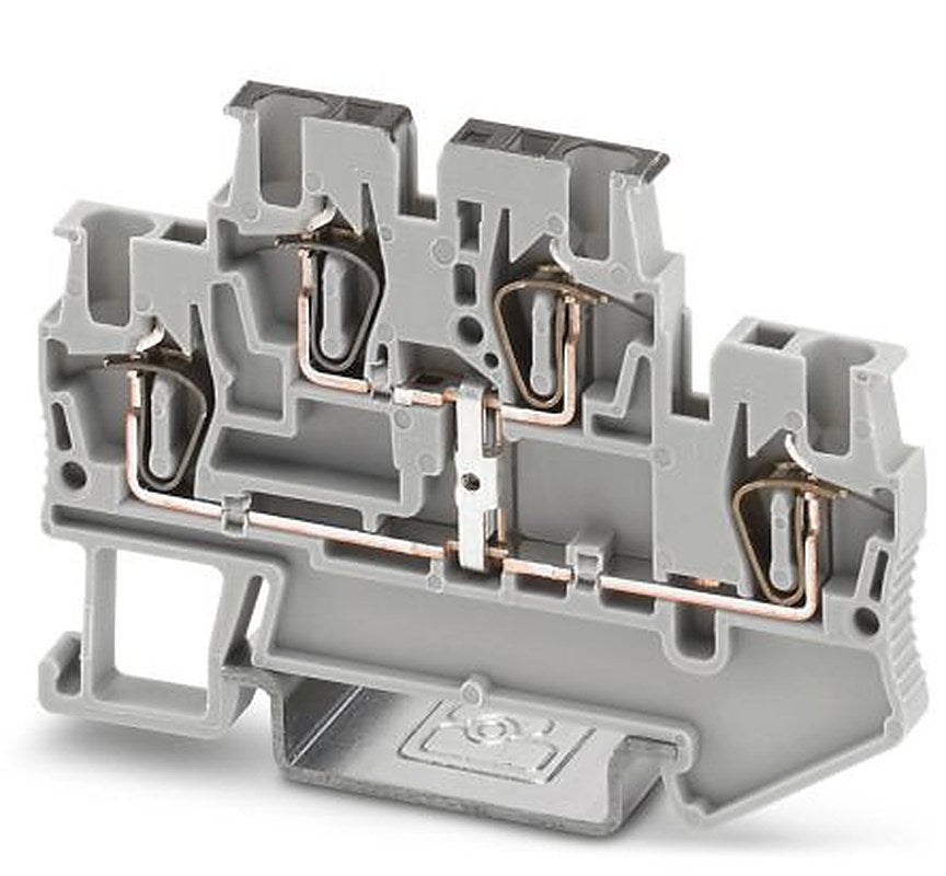 Phoenix Contact 3031526 STTB 1.5-PV Series DIN Rail Terminal Block Grey, 0.08mm², 1.5 mm², 2-Level, Spring Cage, IECEx