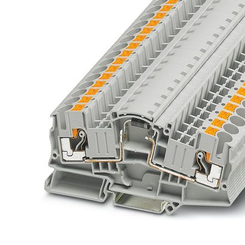 Phoenix Contact PTME Series Feed Through Terminal Block, 2-Way, 0.5mm², 10 mm² Wire, 3A Push-in