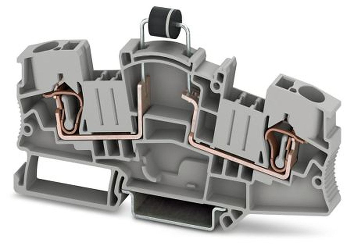 Phoenix Contact 3035691 STME 6-DIO/L-R HV Series Component Terminal Block Grey, 0.2mm², 10 mm², 1-Level, Spring Cage