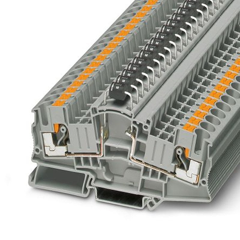 Phoenix Contact 3035698 PTME 6-DIO/R-L HV Series Component Terminal Block Grey, 1-Level, Push-in