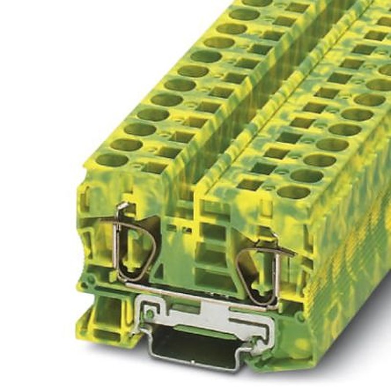 Phoenix Contact 3036136 ST 10-PE Series Modular Terminal Block Green, Yellow, 1.5mm², 16 mm², 1-Level, Spring Cage, Ex