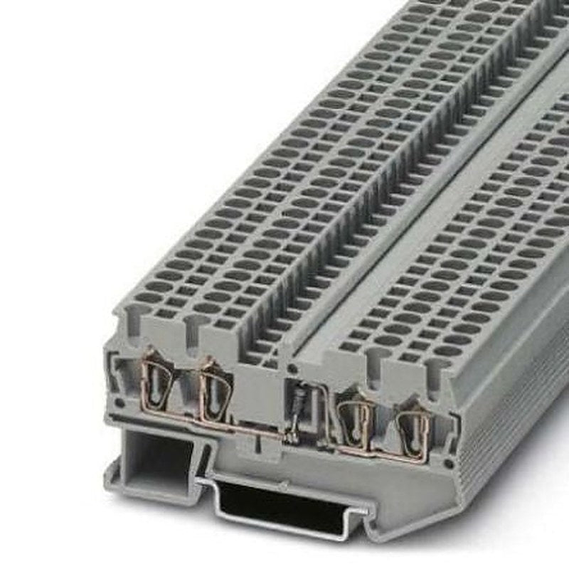 Phoenix Contact 3036233 ST Series DIN Rail Terminal Block Grey, 0.08mm², 4 mm², 1-Level, Spring Cage