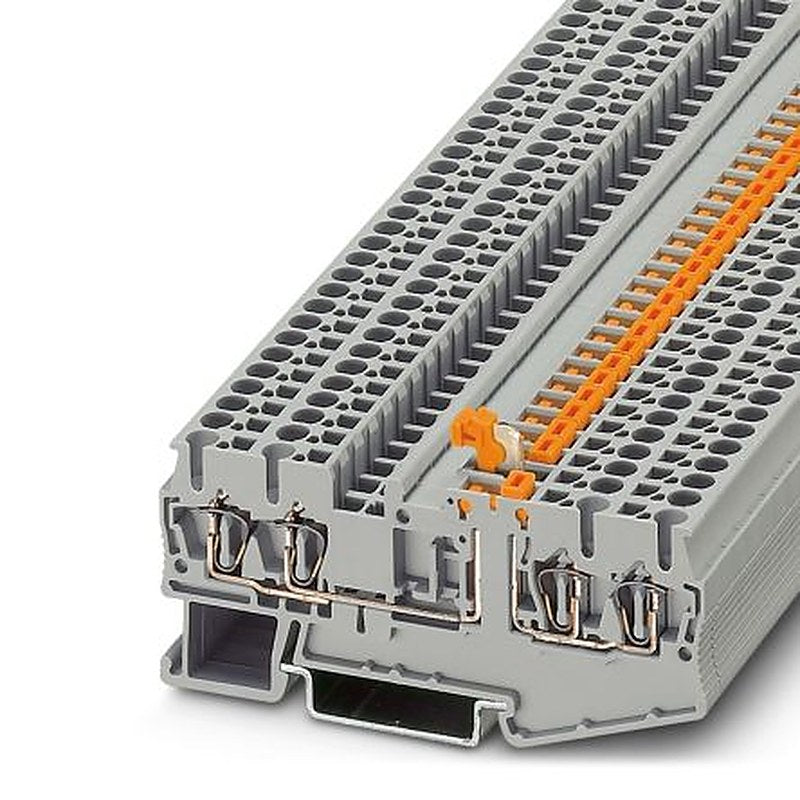 Phoenix Contact 3036576 Knife Disconnect Terminal Block Grey, 4mm², 1-Level, Spring Cage