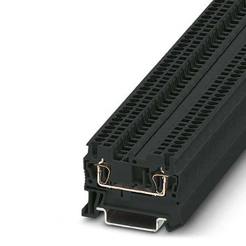 Phoenix Contact 3037067 ST 1.5 BK Series DIN Rail Terminal Block Black, 0.08mm², 1.5 mm², 1-Level, Spring Cage, IECEx