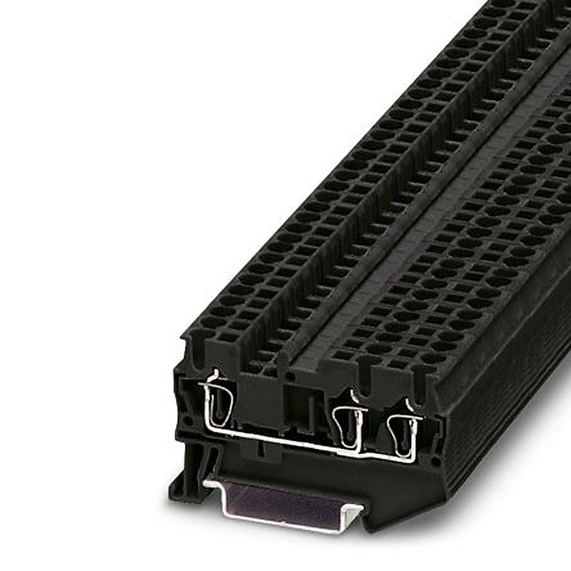 Phoenix Contact 3037342 ST 2.5 Clipline Series Feed Through Terminal Block Black, 1-Level, Spring Cage