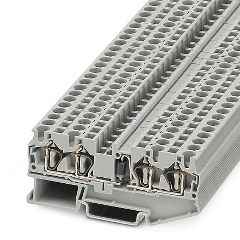 Phoenix Contact 3037795 ST 4-QUATTRO-DIO 1N 5408/R-L Series Component Terminal Block Grey, 6mm², 1-Level, Spring Cage
