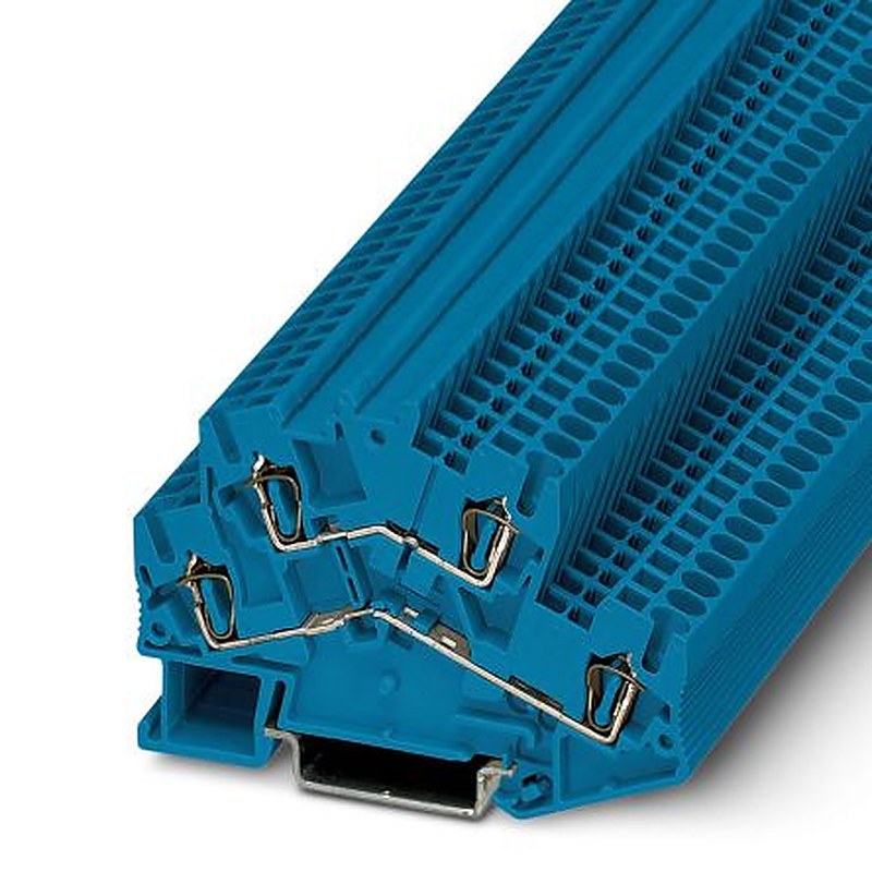 Phoenix Contact 3038493 STTBS 2.5 BU Series DIN Rail Terminal Block Blue, 0.08mm², 4 mm², 2-Level, Spring Cage, IECEx