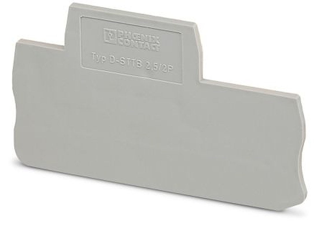 Phoenix Contact D-STTB 2.5/ 2P Series End Cover for Use with DIN Rail Terminal Blocks