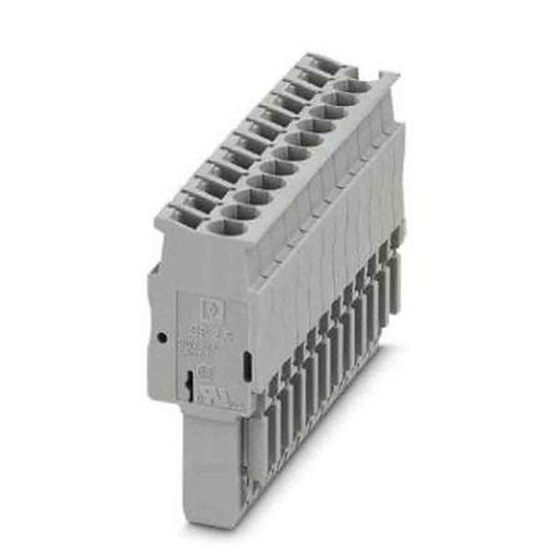 Phoenix Contact Combi Pluggable Solutions Series Pluggable Terminal Block, 12-Contact, 5.2 mm Pitch, 3040368