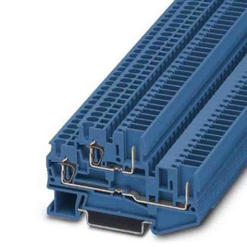 Phoenix Contact 3040672 STTB Series Double Level Terminal Block Blue, 0.08mm², 4 mm², 2-Level, Spring Cage