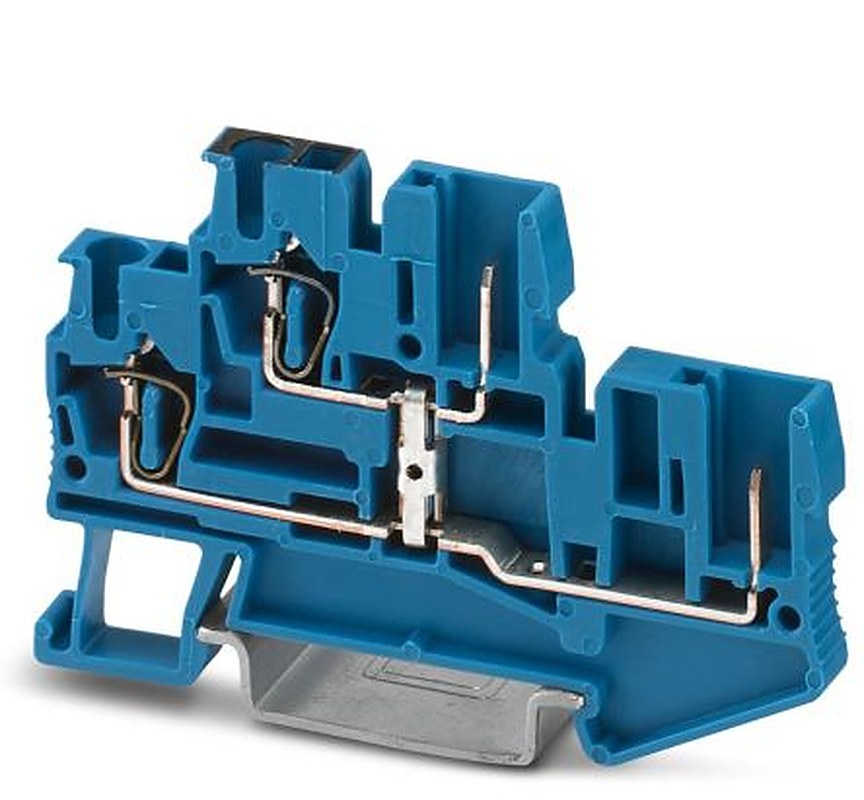 Phoenix Contact 3040685 STTB 2.5/ 2P-PV BU Series Double Level Terminal Block Blue, 0.08mm², 4 mm², 2-Level, Spring Cage