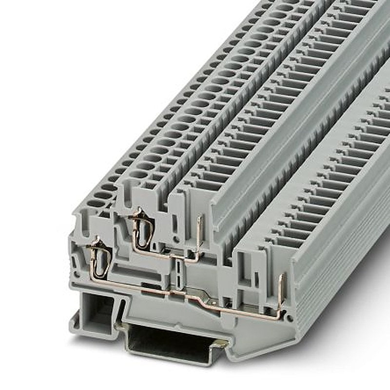 Phoenix Contact 3040892 STTB 2.5/2P SO Series Double Level Terminal Block Grey, 0.08mm², 4 mm², 2-Level, Spring Cage